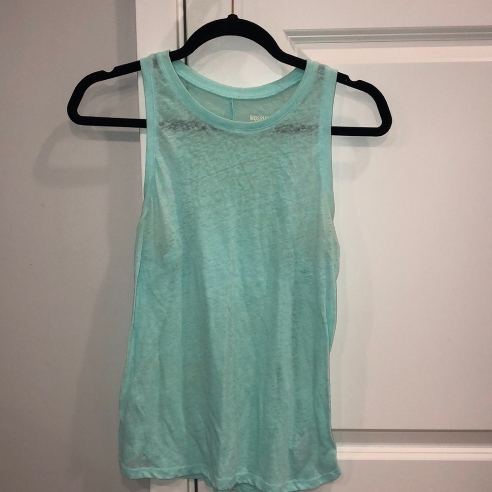Teal shear tank top